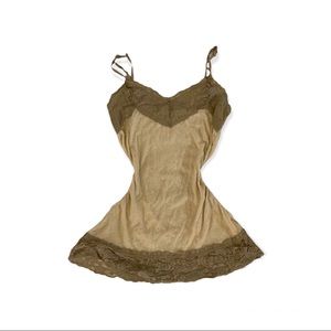two-tone beige lace cami